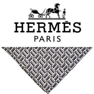 EUC Men’s Hermes 100% Silk Necktie Two Tone Gray